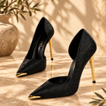 Black Floral Jacquard D'Orsay Pumps